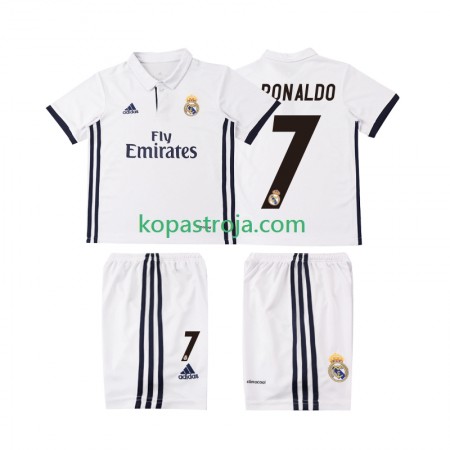 Billiga Fotbollströjor Real Madrid Cristiano Ronaldo 7 2016 2017 Retro Barn Hemma tröja Kortärmad
